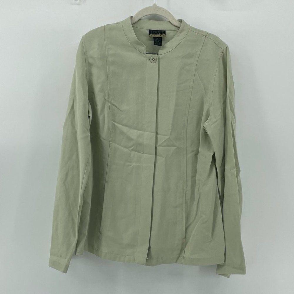 Sigrid Olsen Sport Button Front Jacket‎ Career Office Work Minimalist Size 8